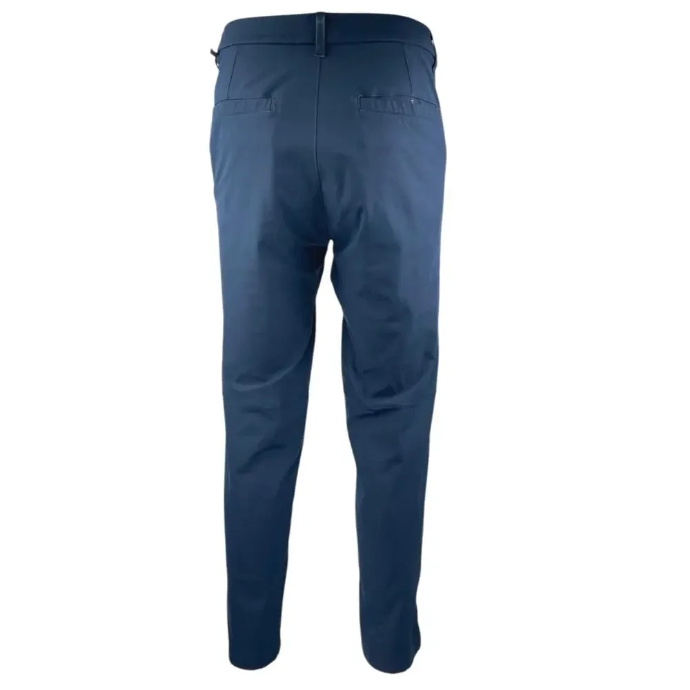 Lululemon Men's Blue Straight Leg High Waist Chino Trousers Dress Pants Size 33
